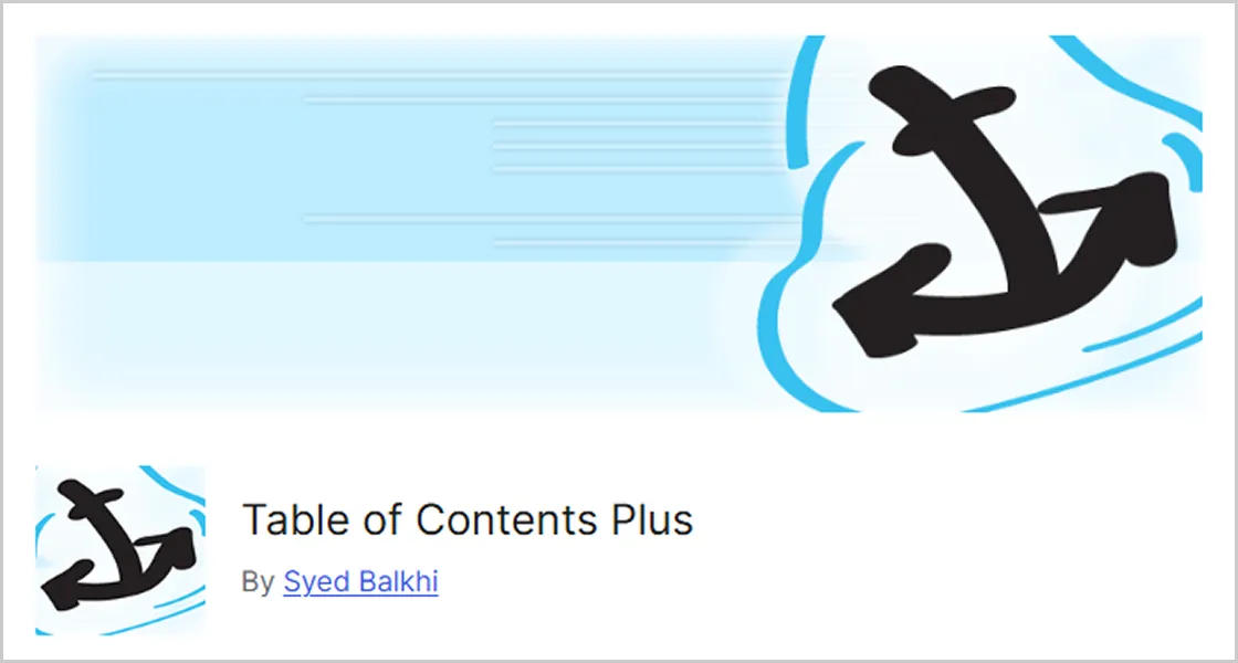 「Table of Contents Plus」の画像