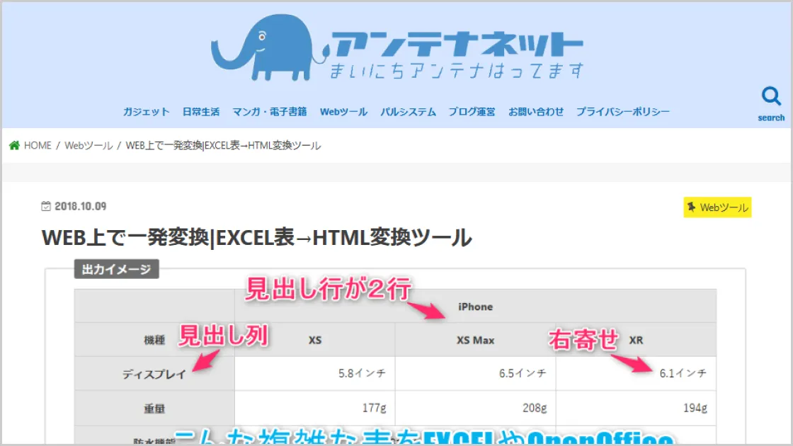 アンテナネットの公式サイトの画像